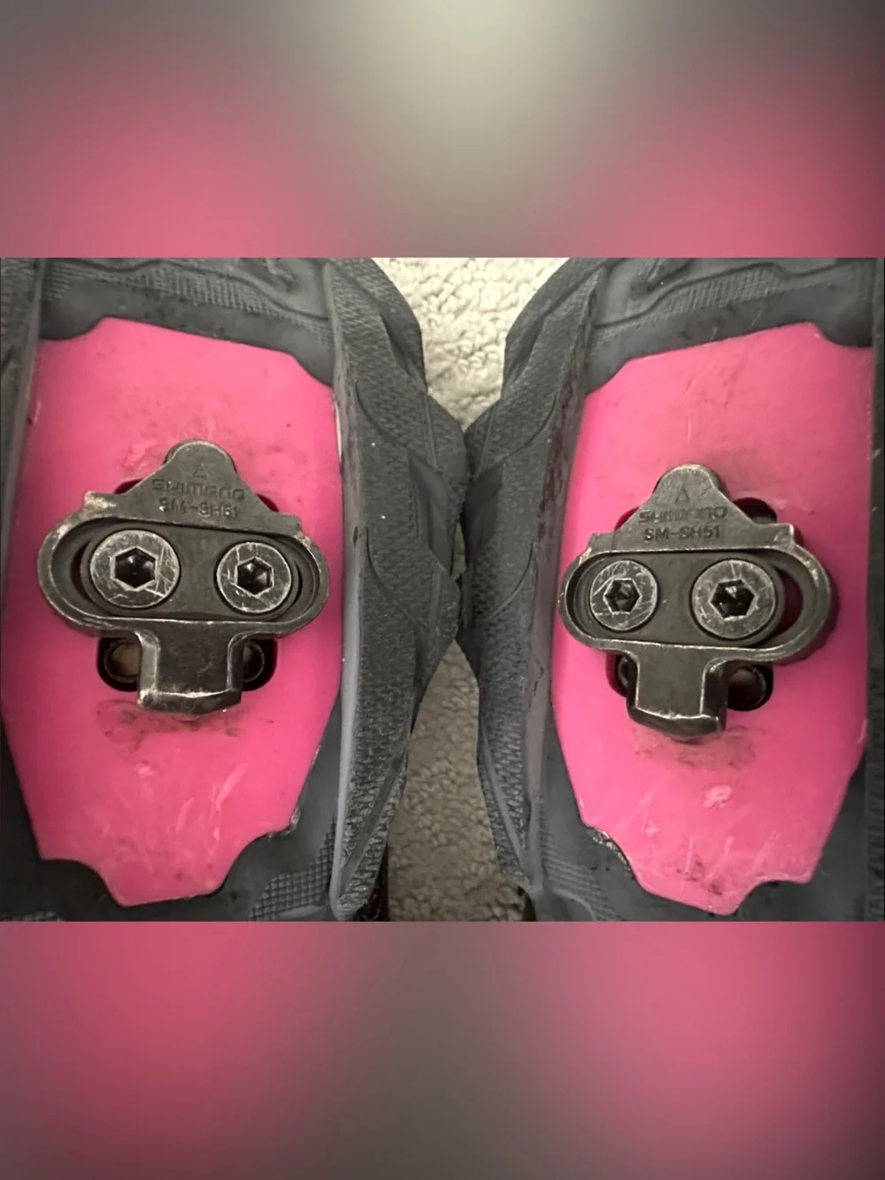Pearl Izumi Women's Black and Pink Cycling Shoes